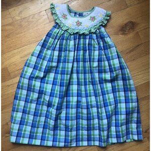 Petit Ami Size 4 Turtle Smocked Plaid Dress
